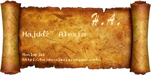 Hajdú Alexia névjegykártya